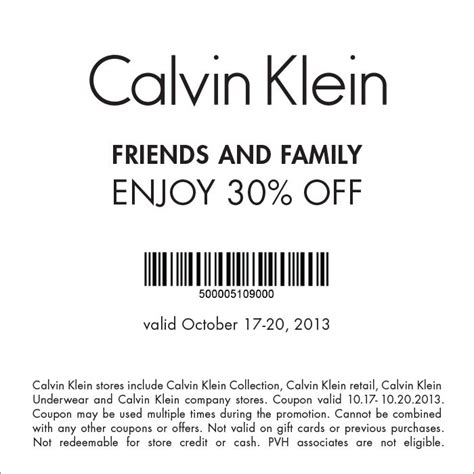 calvin klein promo code online